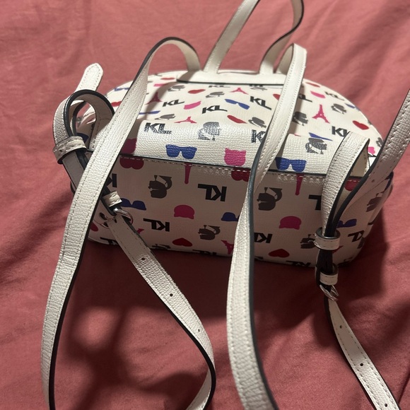 Karl Lagerfeld Multicolor Iconic Print Backpack - Picture 4 of 6
